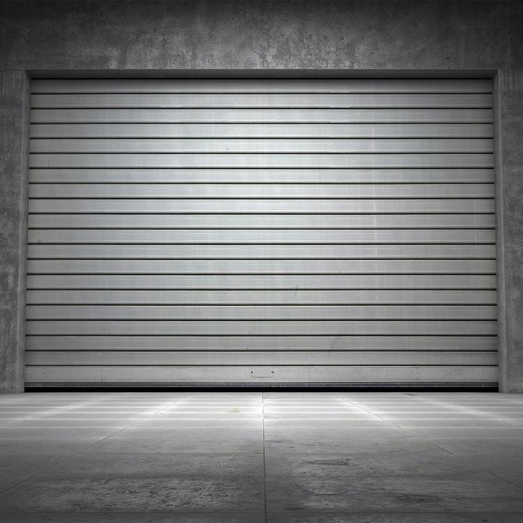 Rideau métallique plein - 2 500 x 2 500 mm - moteur AXIAL II ROUGE (230V) - acier galvanisé_0