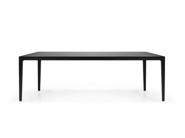 Table de réunion Alplus en Fénix - 220/240 x 120 cm - Structure acier noir - Garantie 3 ans_0
