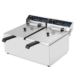 Vaiotec Friteuse électrique EASYLINE 2 cuves 17+17 litres - inox 11034_0