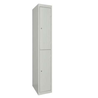 Vestiaire monobloc 1 colonne 2 cases  larg 300 mm gris RAL 7035_0