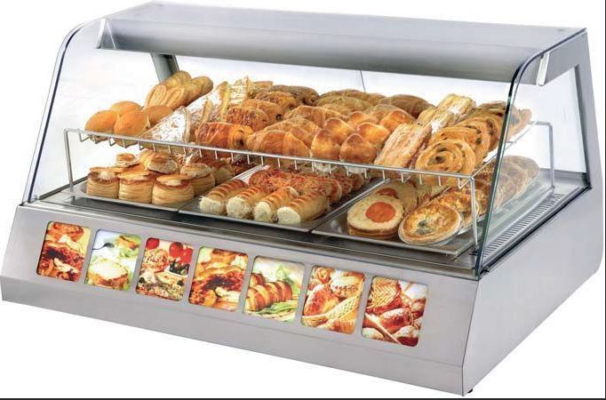 VGH3/H - Vitrine chaude panoramique DIAMOND - 1200x730x600mm - 1,5 kW - Système d'humidification intégré_0