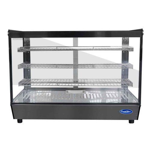 Vitrine chauffante de comptoir 200 l avec vitre droite - WHF200L-B_0