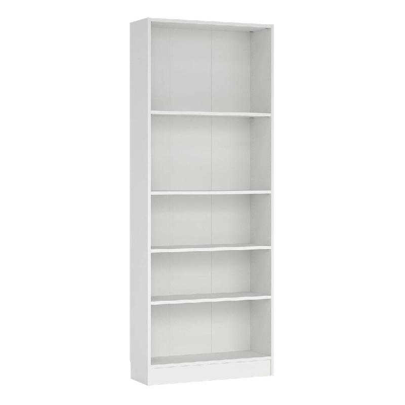 WellHome - Bibliothèque étagère avec 4 étagères en coloris Blanc 79 x 27 x 204 cm - Turia - blanc multi-matériau WH16949_0
