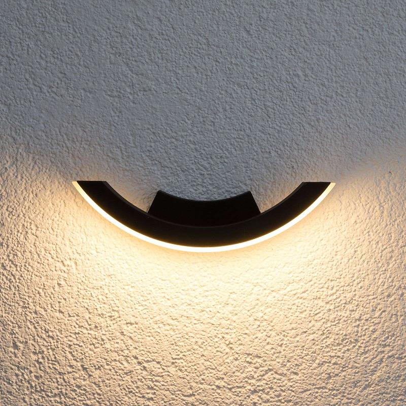 LUCANDE, APPLIQUE D\'EXTÉRIEUR LED HALF, 30 CM, ANTHRACITE, IP54