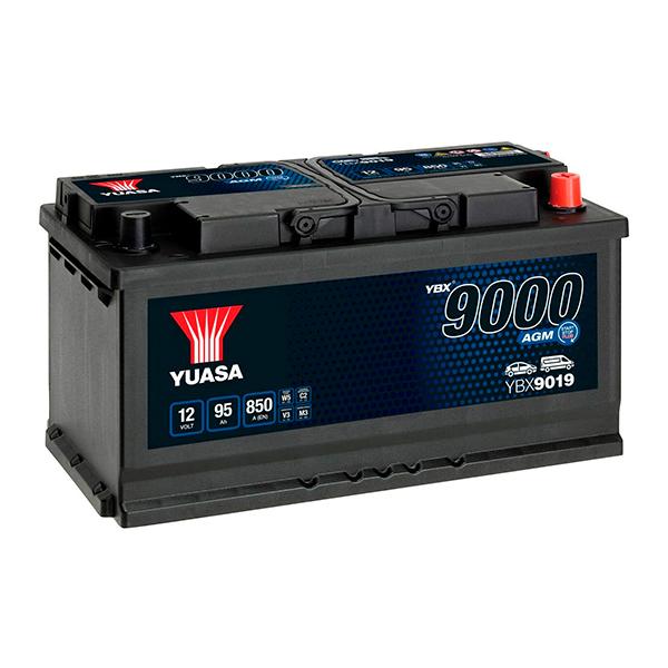 BATTERIE VOITURE YUASA START-STOP AGM YBX9019 12V 95AH 850A_0