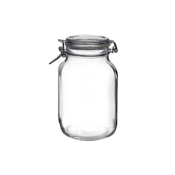 BOCAL HERMÉTIQUE CARRÉ 2 L EN VERRE POUR TERRINE - BORMIOLI ROCCO - FIDO