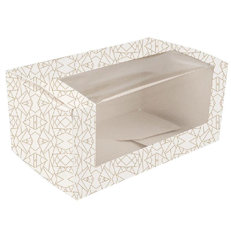 Boite pâtissière avec fenêtre The Pack Deco nano micro 18x11x8cm - par 50_0