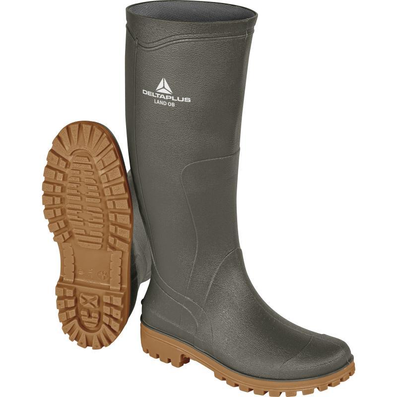Bottes de sécurité galbées en PVC - Landob - avec doublure polyester et semelle PVC-Nitrile_0
