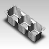 Emballage alimentaire - calage biscuits BCG - dimensions 246x87x46 mm - propriétés mécaniques excellentes_0