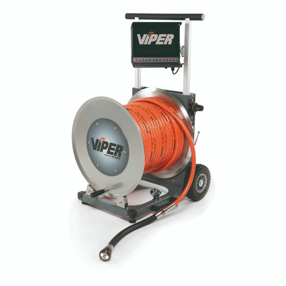 Caméra de curage haute pression orientable avec un tuyau de 80cm, conçu pour le nettoyage et l'inspection des conduites - viper long range_0