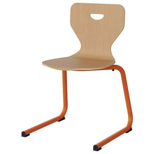 CHAISE MALIBU AST - T6 - COQUE HÊTRE / ACIER ORANG 1028 - MANUTAN EXPERT