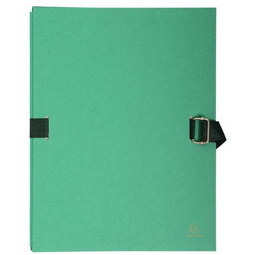 CHEMISE DOS EXTENSIBLE AVEC RABAT PAPIER 24X32CM VERT CLAIR - EXACOMPTA