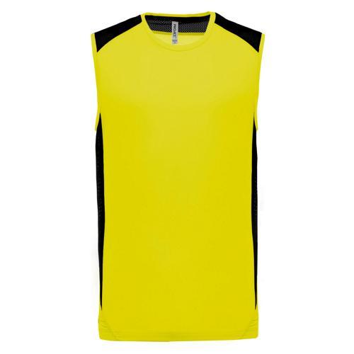 DÉBARDEUR BICOLORE UNITY PES JAUNE/NOIR TECH