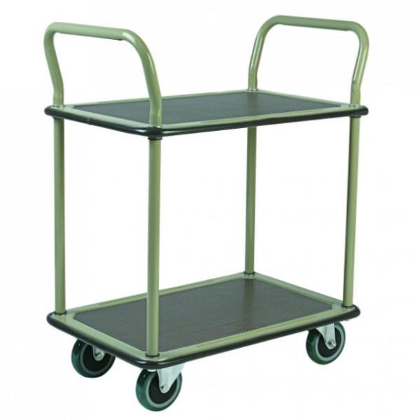 Desserte multi-usage 2 plateaux 2 niveaux - 250 kg de charge maximale - Rolléco_0