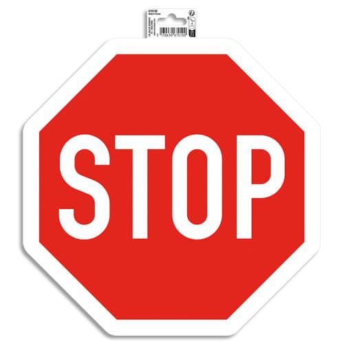 Exacompta - Panneau PVC adhésif antidérapant STOP 30 cm - Normes ISO 7010 - Réf. 67010E_0
