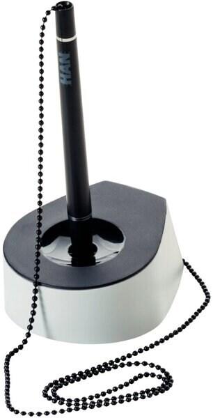 HAN Stylo bille sur socle SALSA, coloris gris clair/noir - 1770-31_0