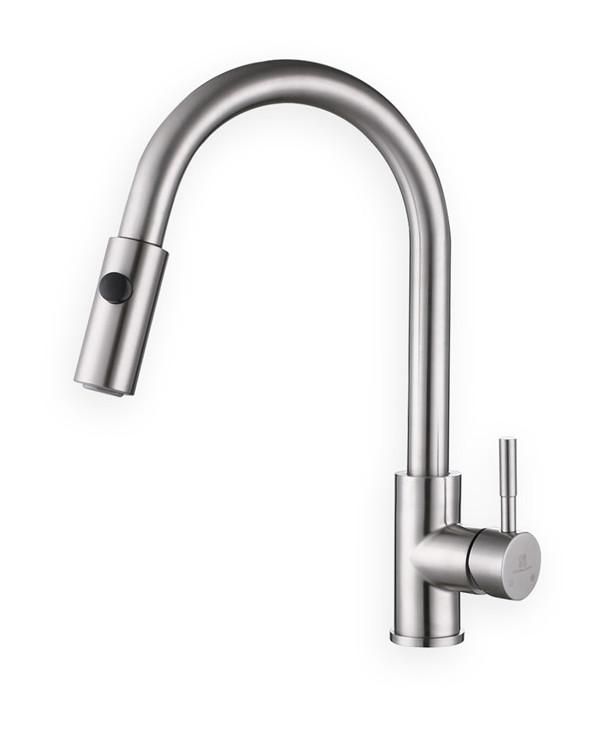 Robinet De Cuisine Avec Douchette Extractible Bec Rotatif Mitigeur