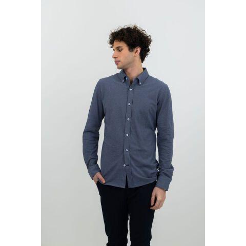 JAMES HARVEST BURLINGHAM CHEMISE HOMMES MARINE - TAILLE M