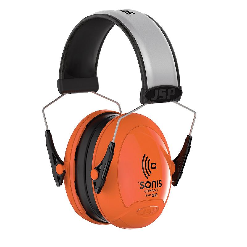 JSP SAFETY Casque Anti-Bruit Sonis Compact - 32Db Orange Fluo - Taille unique orange plastique 5038428262033_0
