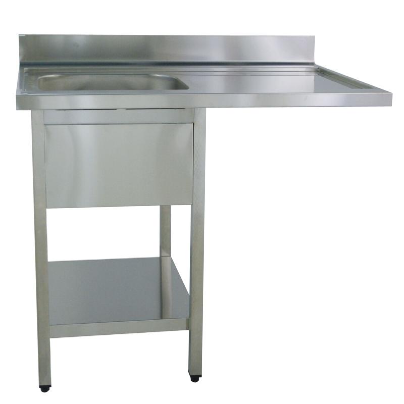 KBS Gastrotechnik KBS Centrale d'évier avec plan de travail lisse 1 cuve à gauche 1200x700x850 mm - Acier inoxydable 18/10 92011102_0