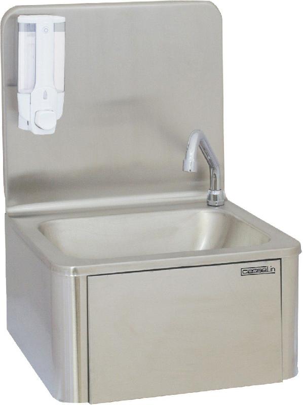 Lave-mains à commande fémorale CASSELIN CLV1B - Acier inoxydable AISI 304 avec accessoires inclus_0