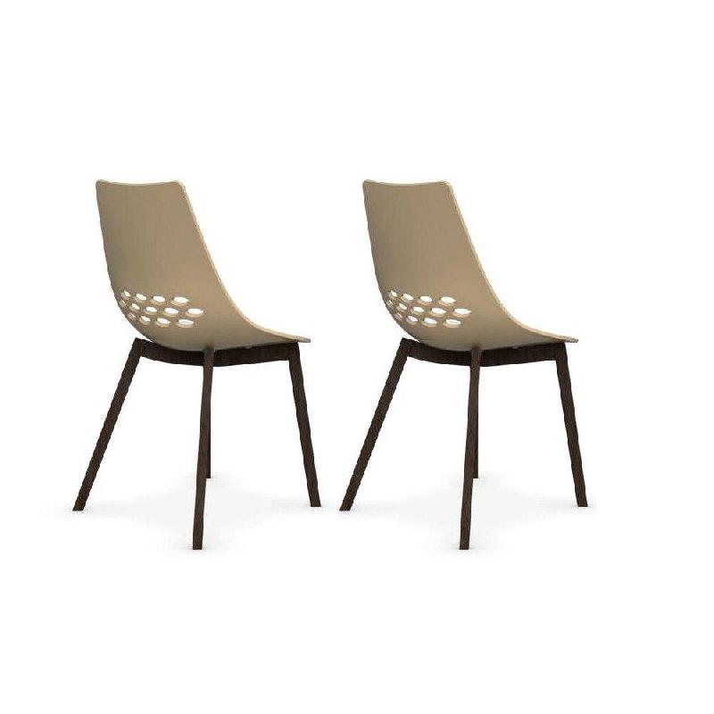 LOT DE 2 CHAISES JAM W  NOUGAT PIÉTEMENT FRÊNE TEINTÉ SMOKE_0