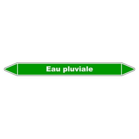 LOT DE 3 - MARQUEUR TUYAUTERIE - EAU PLUVIALE - VINYLE LAMINÉ - NFX 08-105 250 X 26 MM
