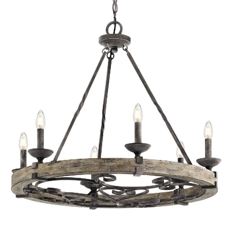 KICHLER LUSTRE TAULBEE RUSTIQUE, À SIX LAMPES