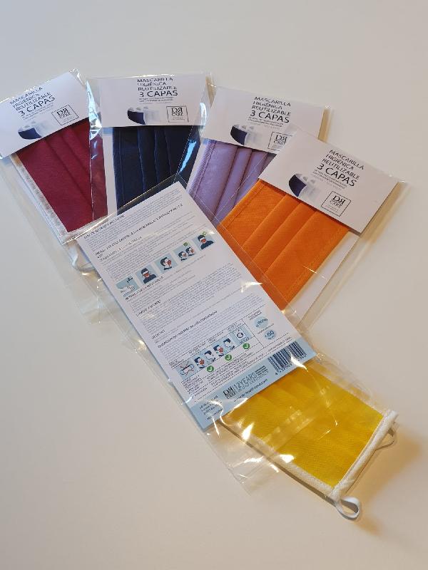 Masques couleurs lavables et réutilisables UNS1 20 lavages - MSK120GR-HC01/AREU_0