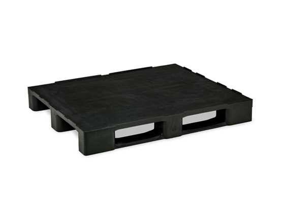 Palette plastique 1000 x 1200 mm - 3 semelles - charge dynamique jusqu'à 1500 Kg - MED1012N/CD/PP/3S_0