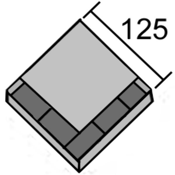 PIECE CARBURE UNIVERSELLE 125X125X14 / DOUBLE COEUR