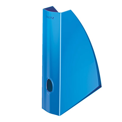 PORTE-REVUES LEITZ WOW POUR FORMAT A4 EN POLYSTYRENE - L7,5 X H31,2 X P25,8 CM - BLEU BRILLANT