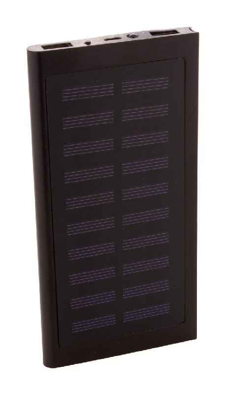 Power Bank USB en aluminium recyclé - Chargeur solaire intégré - Batterie 4000 mAh - Ports USB et USB-C_0