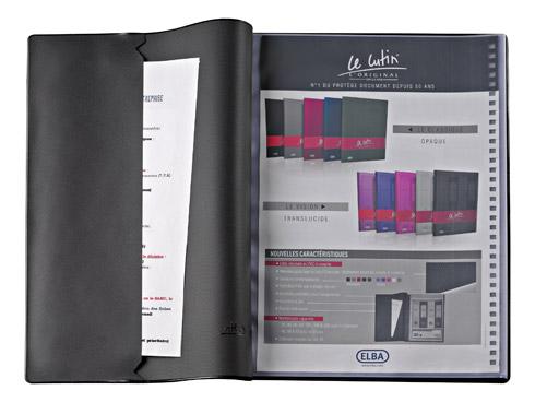 LOT DE 2 - PROTÈGE-DOCUMENTS OPAQUES A4 20 POCHETTES LE LUTIN CLASSIQUE OXFORD NOIR