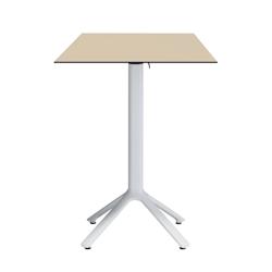 Restootab - Table haute pliable Nemo blanche/beige pour extérieur 60x60 - beige TB-NEMFF1-6060C-COQ_0