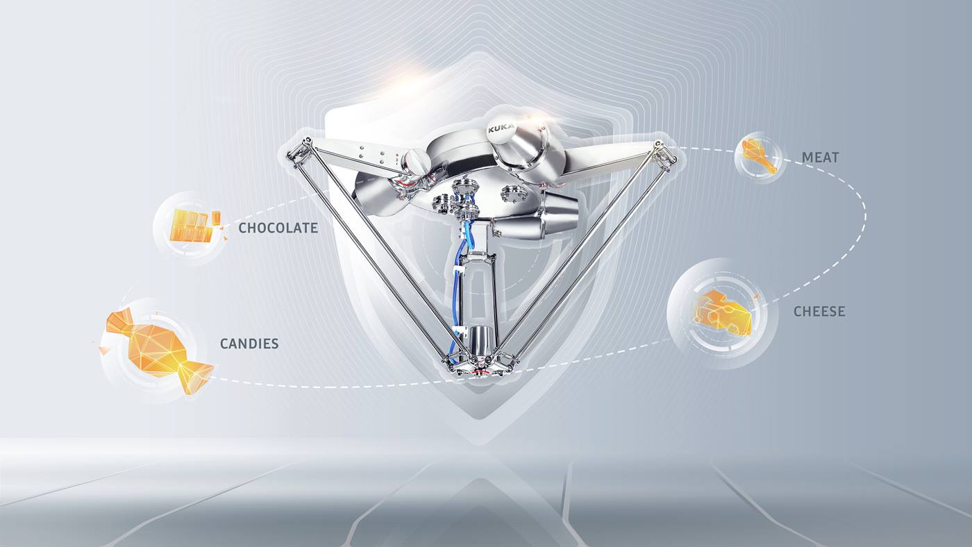 Robot delta idéal pour la manipulation et la préparation de petites pièces dans l'industrie agroalimentaire, pharmaceutique et électronique - kuka_0