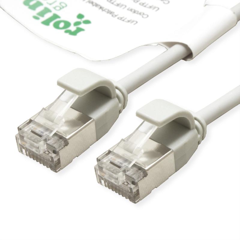 ROLINE GREEN Cordon DataCenter U/FTP Cat.6A (Classe EA), LSOH, slim, gris, 0,3 m_0