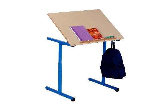 TABLE RÉGLABLE ATLAS POUR HANDICAPÉ PLATEAU FIXE 70 X 50 CM, PIÈTEMENT JAUNE - MANUTAN COLLECTIVITÉS