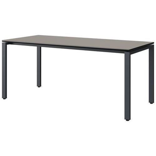 TABLE MALIBU 180X80 T6 SOUDÉ STRA GRIS U727/NOIR GRIS 7016