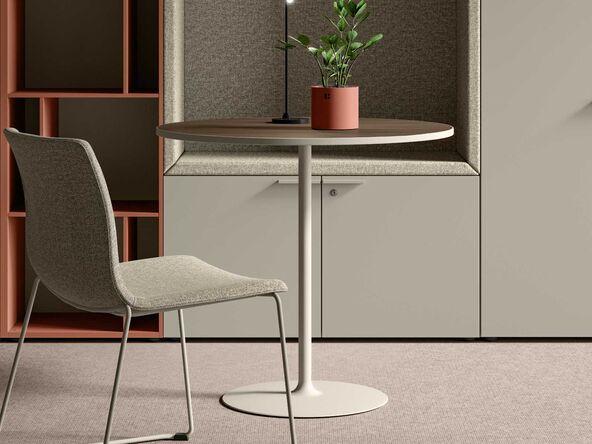 Table ronde polyvalente Elora avec structure épurée et finitions modernes_0