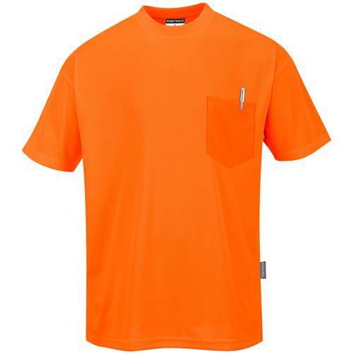 TEE SHIRT DAY-VIS MANCHES COURTES À POCHE S578 - ORANGE - S - PORTWEST