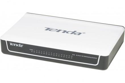 Switch de bureau Tenda S16 - 16 ports RJ-45 10/100 - Bande passante 3,2 Gbps - Alimentation externe incluse_0
