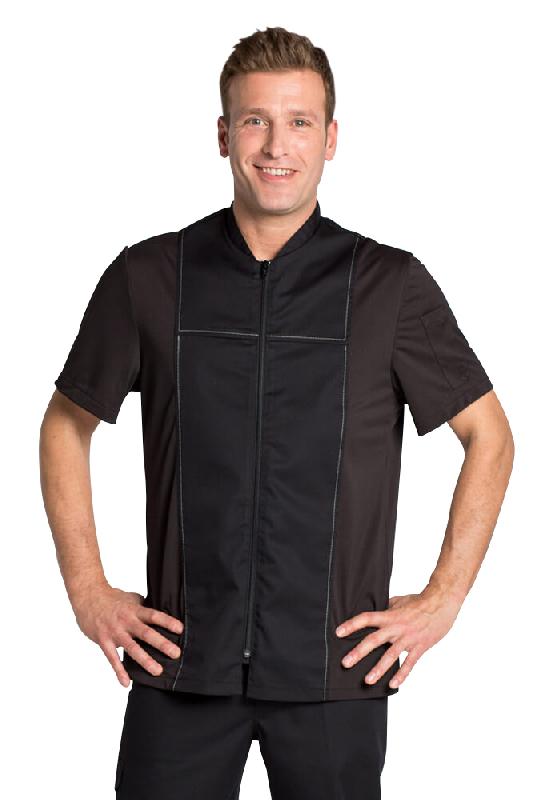 TUNIQUE NOIRE DE CUISINE COUPE SPORT CHEF LOOK