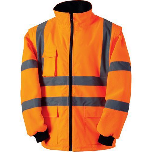 VESTE IMPERMÉABLE HAUTE VISIBILITÉ ORANGE POLAIRE TAILLE S - SINGER SAFETY