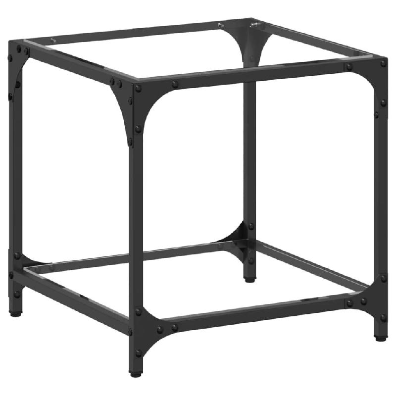 VidaXL Table basse avec dessus en verre transparent 40x40x40 cm acier Modèle Riviera Dining Horizon - 845962_0