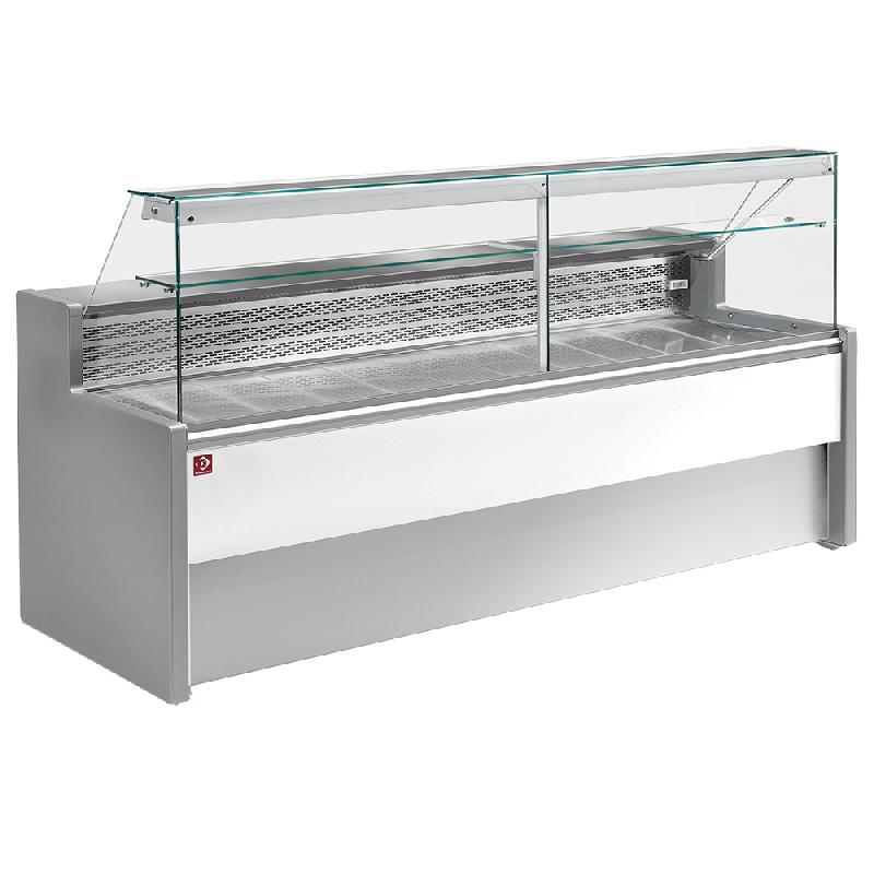 Vitrine presentation profondeur 800 positif à vitre droite 90° avec... - PRO30/E8-R2_0
