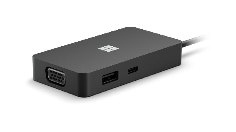 Microsoft SWV-00003 - Hub USB-C Travel Noir avec HDMI, RJ-45, USB 3.2 Gen 2, VGA - Compatible Windows, Mac, Android, Chrome_0