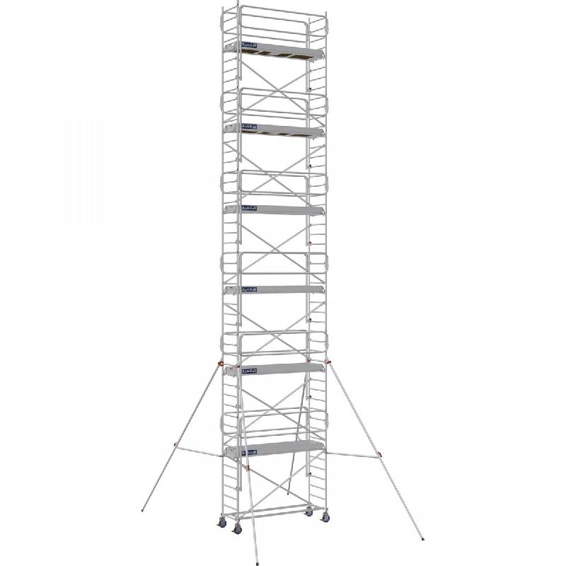Échafaudage roulant aluminium DOCKER 85 version garde-corps EXMDS - Hauteur de travail : 13,90 m - DUARIB - 7125122_0