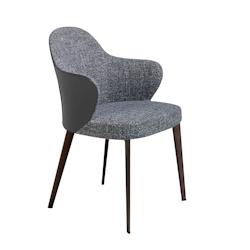 AC ANGEL CERDA Angel Cerdá Chaise en tissu et similicuir gris foncé 4102C 60 x 63 x 83 - gris textile 8435631017295_0