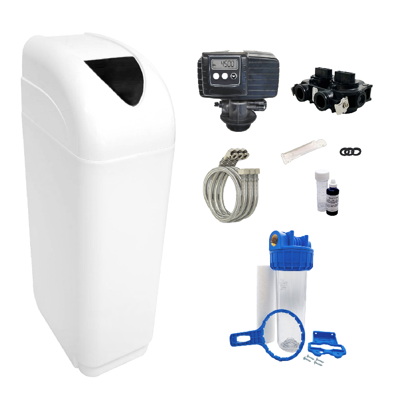 Adoucisseur d'eau 25l fleck 5600 sxt volumétrique  avec accessoires - fabriqué en france_0
